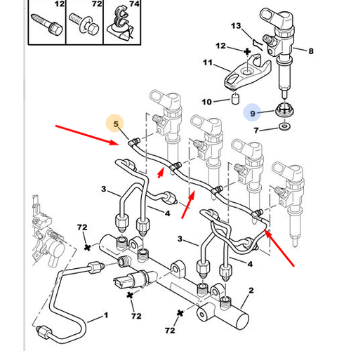 ORJNAL 307 ENJEKTR GER DN HORTUMU 2.0 DW10 1574H4