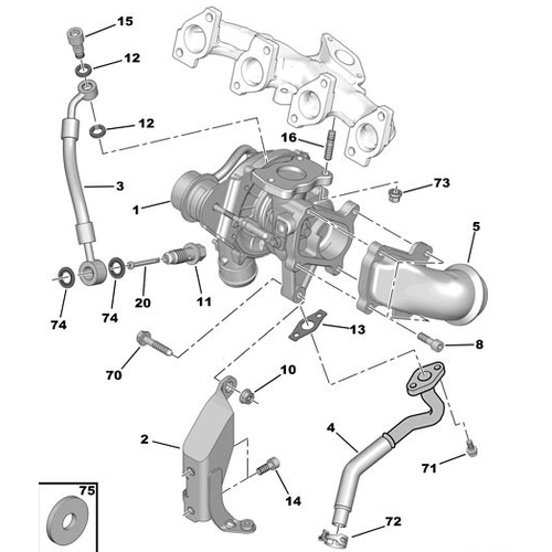 ORJNAL 307 TURBO  2.0 HDI DW10TD 0375C8