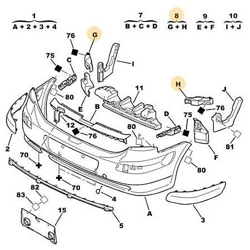 ORJNAL 307 CC ARKA TAMPON  BRAKET TAKIMI 741652