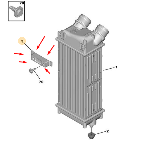 ORJNAL 307 NTERCOOLER BALANTI AYAK 0384H2
