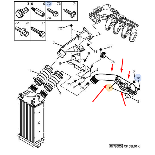 ORJNAL 307 1.6 DZEL TURBO HAVA DNLENDRC 1.6 110 HP 144068
