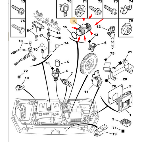 ORJNAL 307 HAVA AKIMETRE - DEBMETRE 2.0 HDI DW10 19207S