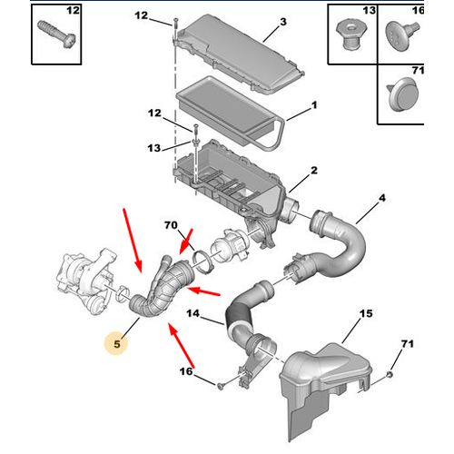 ORJNAL 307 1.4 DZEL TURBO GR HORTUM  1434F6