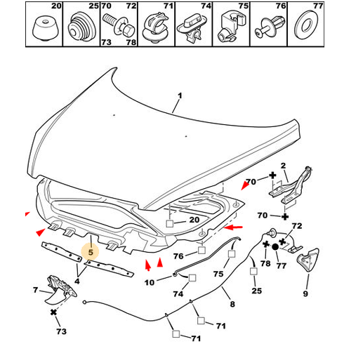 ORJNAL KAPUT ZALATR 307 ESK KASA 7979C7