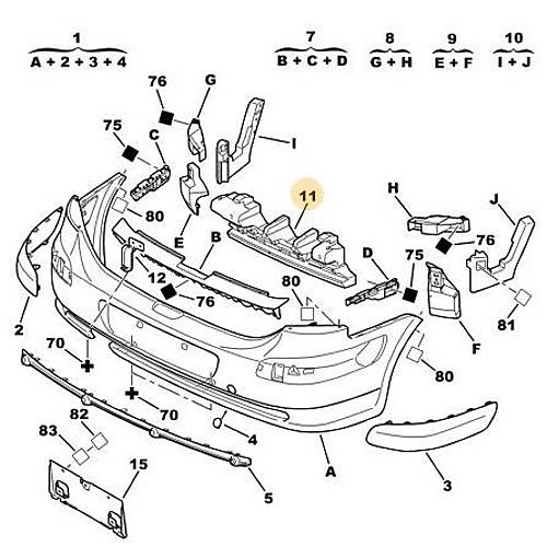 ORJNAL 307 CC ARKA TAMPON  BRAKET TAKIMI 741658