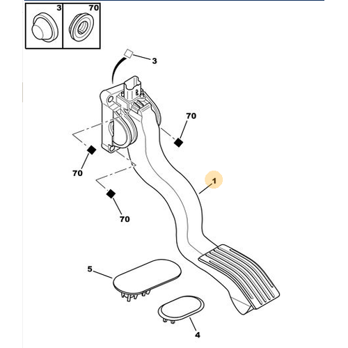 ORJNAL 307 GAZ PEDALI BOSCH 1601K7