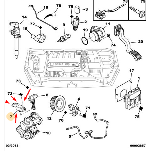 ORJNAL 307 1.6 TURBO BASINC SENSR 1.6 DV6 1920CZ