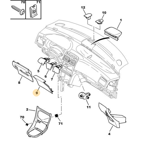 ORJNAL 307 TORPDO ALT KAPAK 8220TT