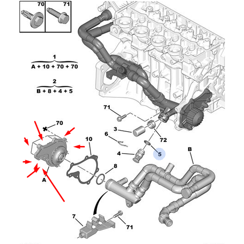 307 DEVRDAM - SU POMPASI 1.4 HDI DV4 1609417380 (orjnal kutu ierii ile ayn)