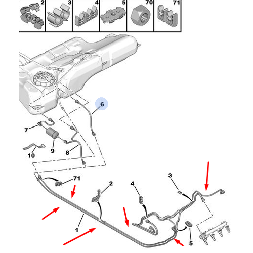 ORJNAL 307 YAKIT HORTUMLARI FTL - DEPODAN ENJEKTRE - RETM DURAN RN 157411