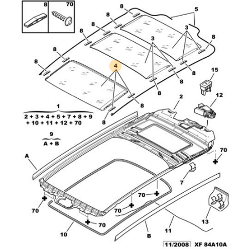 ORJNAL 307 SW TAVAN DEME N KAPLAMASI 8401S8