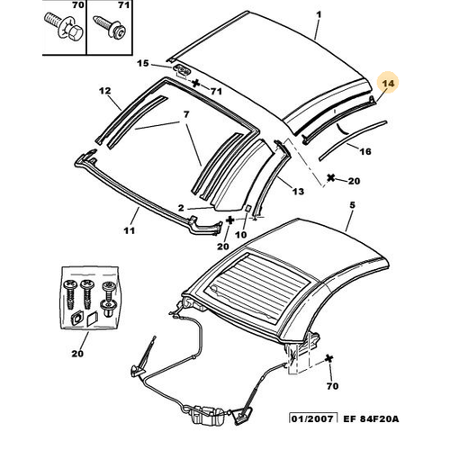 ORJNAL 307 CC SA TAVAN ALT FTL 8320C1
