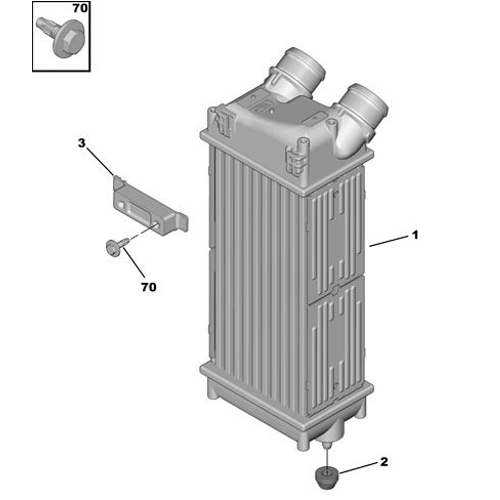 ORJNAL 307 1.6 HDI EANJR - NTERCOOLER ( SADA ) DV6 110HP 0384H5