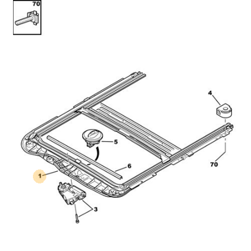 ORJNAL 307 SUNROOF KASASI 8401N1