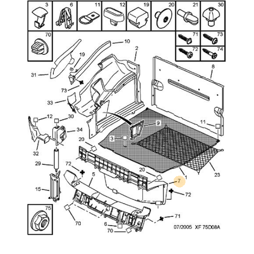 ORJNAL SOL ARKA AMURLUK KAPLAMA 7467K2