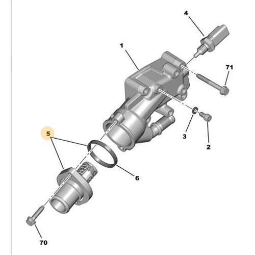 ORJNAL 307 TERMOSTAT 1.6 TU5JP4 2001-2005 1336Q1