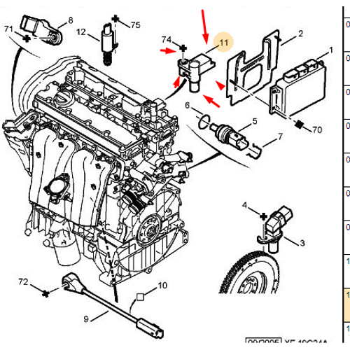 ORJNAL 307 EKSANTRK SENSR EW10J4- EW10J4S 19208W