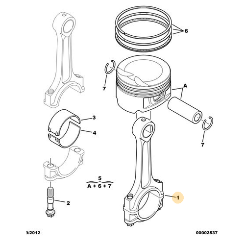 ORJNAL 307 2.0 EW10J4S PISTION KOL 60391