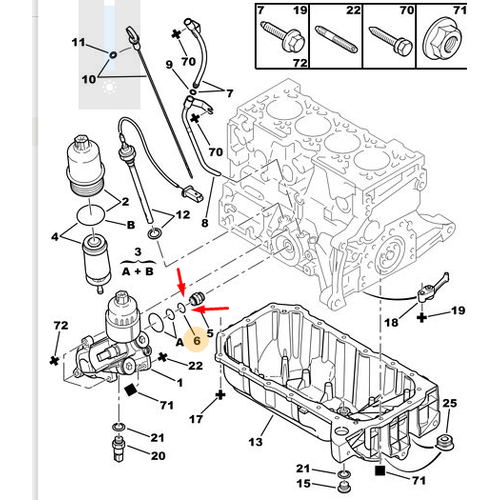 ORJNAL 307 1.6 YA FLTRE KTK CONTA  ORNG TU5JP4  1103K6