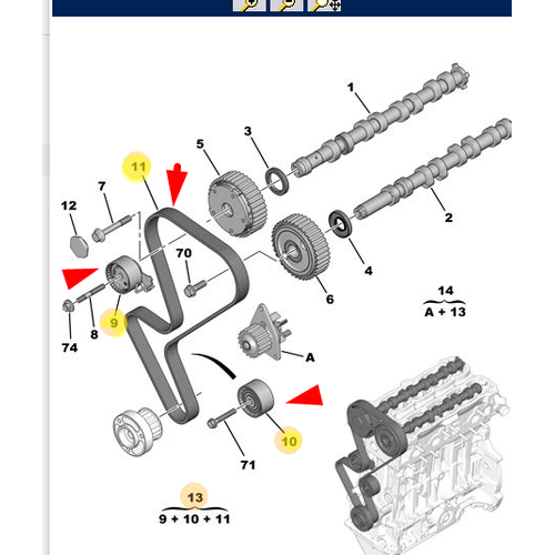ORJNAL 307 1.4 BENZNL TRGER SET ET3J4 - 1.4 16V 0831V0