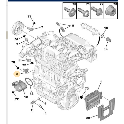 ORJNAL 307 KRANK DEVR SENSR 1.6 HDI DV6 1.4 HDI DV4 1920EH