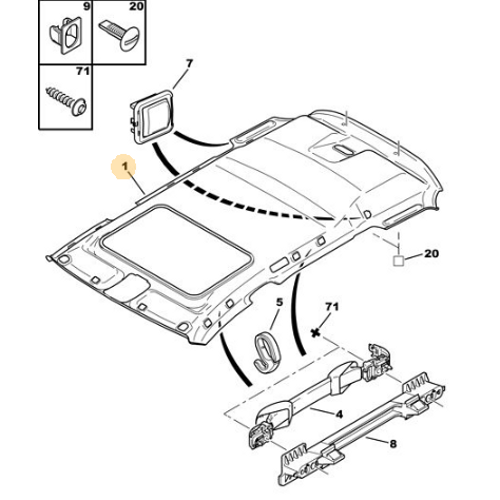 ORJNAL 307 SW TAVAN DEMES SUNROOFLU 8331AQ