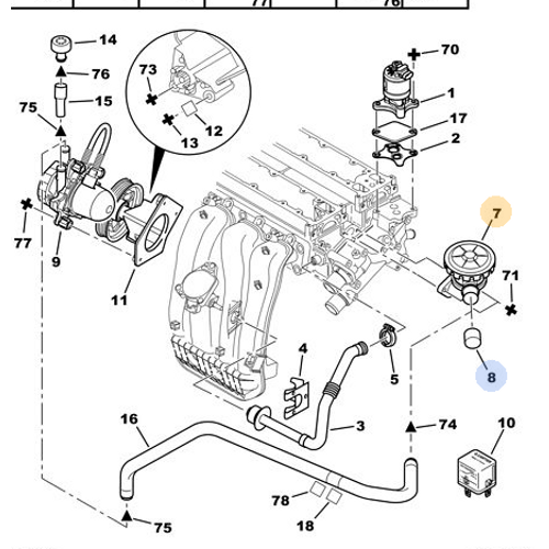 OR�J�NAL 307 EGSOZ GAZI TEMIZLEME VANA KLAPES� 2.0 EW10J4 - EW10J4S 1628FN