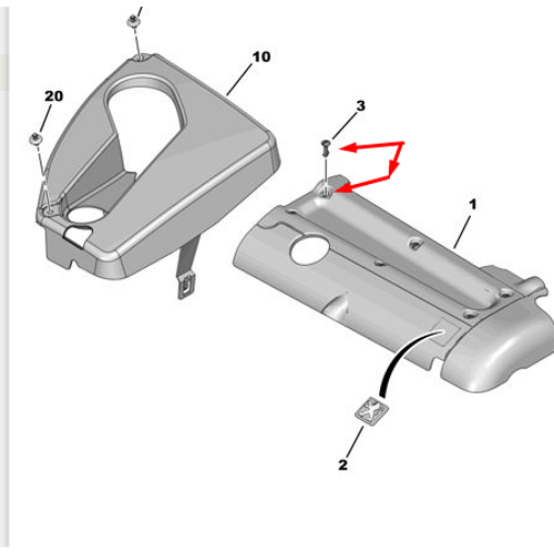 ORJNAL 307 MOTOR ST KORUMA KAPAK VDASI PLASTK 2.0 25067