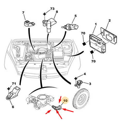 ORJNAL 307 GAZ KELEBEK ISI SENSR 2.0 EW10J4 19204G