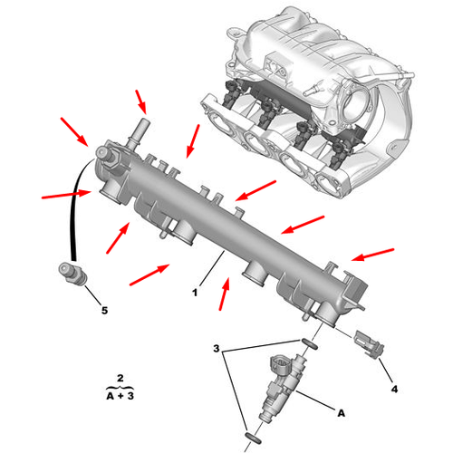 ORJNAL 307 1.4 16V ENJEKTR RAMPASI ET3J4 198540