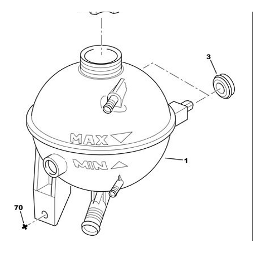 ORJNAL 307 YEDEK SU DEPOSU BENZNL (SPARE KAPALI) 132386