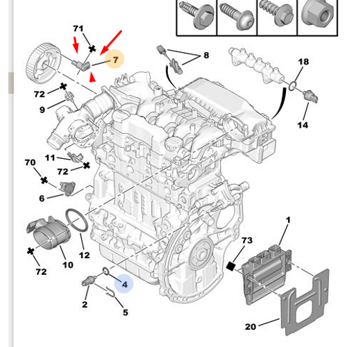 ORJNAL 307 2.0 EKSANNTRK SENSR - 307 1.6 90 HP  EKSANTRK SENSR 1920QN