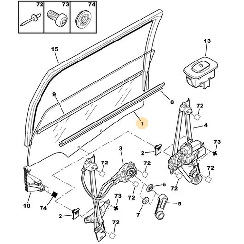 OR�J�NAL SOL ARKA KAPI CAMI 307 SW 9203FH
