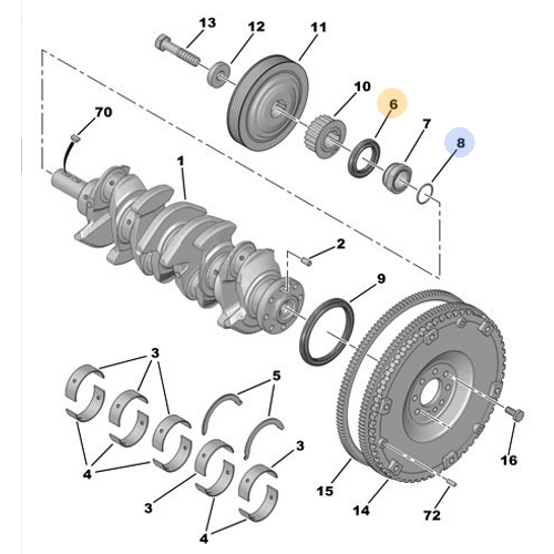 ORJNAL 307 KRANK N KEE DZEL 1.6  1.4 2.0  BENZNL 40*55*6,4 1608940680