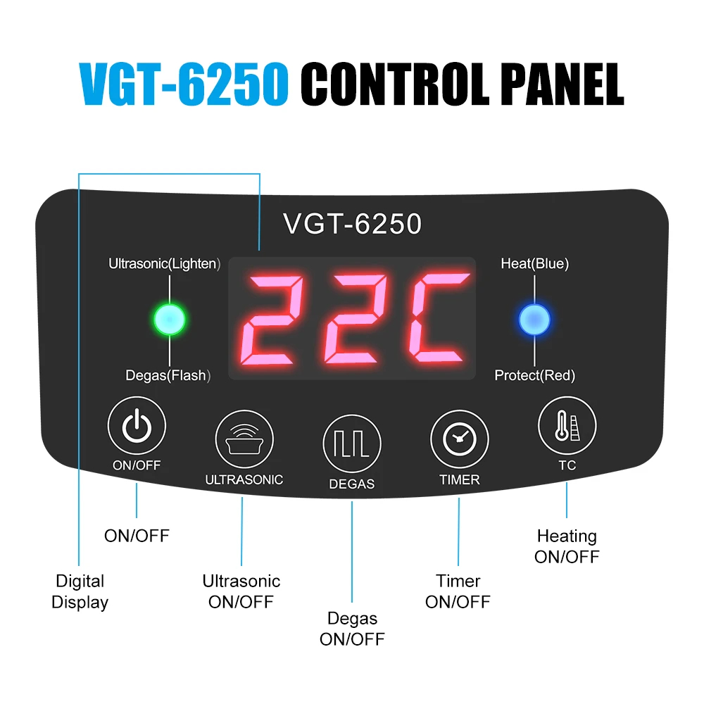 GT Sonic Ultrasonik Temizleme Cihazı 2.5 Lt VGT-6250