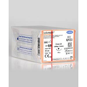 Do�san Tekmon 6/0 13mm 3/8 Ters Keskin 45cm PGCL Emilebilir S�tur U133