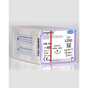 Do�san Pegelak 5/0 16mm 3/8 Ters Keskin 75cm PGLA Emilebilir S�tur L2163