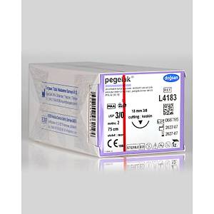 Do�san Pegelak 3/0 18mm 3/8 Ters Keskin 75cm PGLA Emilebilir S�tur L4183