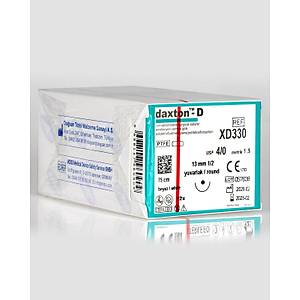 Do�san Daxton-D 4/0 13mm 1/2 Yuvarlak 75cm PTFE Emilemeyen S�tur XD330