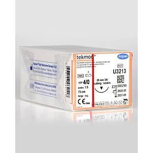Do�san Tekmon 4/0 20mm 3/8 Ters Keskin 75cm PGCL Emilebilir S�tur U3213