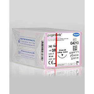 Do�san Pegesorb 3/0 20mm 3/8 Ters Keskin 90cm PGA Emilebilir S�tur G4213