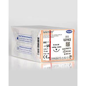 Do�san Tekmon 5/0 16mm 3/8 Ters Keskin 75cm PGCL Emilebilir S�tur U2163