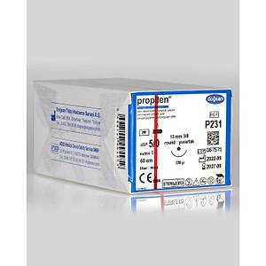 Do�san Propilen 5/0 13mm 3/8 Yuvarlak 60cm PP Emilemeyen S�tur P231