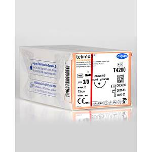 Do�san Tekmon 3/0 20mm 1/2 Yuvarlak 75cm PGCL Emilebilir S�tur T4200