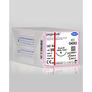 Do�san Pegesorb 3/0 26mm 3/8 Ters Keskin 75cm PGA Emilebilir S�tur G4263