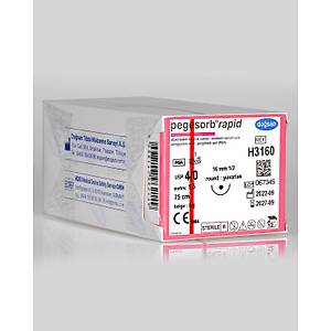 Do�san Pegesorb Rapid 4/0 16mm 1/2 Yuvrlak 75cm PGA Emilebilir S�tur H3160