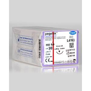 Do�san Pegelak 3/0 16mm 3/8 Ters Keskin 75cm PGA Emilebilir S�tur L4163