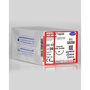Do�san Pegelak Rapid 2/0 25mm 1/2 Yuvarlak 75cm PGLA Emilebilir S�tur Q5250