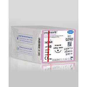 Do�san Pegesorb 5/0 16mm 3/8 Ters Keskin 75cm PGA Emilebilir S�tur G2163