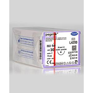 Do�san Pegelak 3/0 20mm 1/2 Yuvarlak 75cm PGLA Emilebilir S�tur L4200